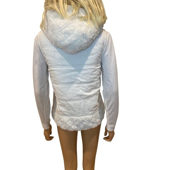 PATAGONIA Women's S Los Gatos Reversible Hooded Fleece Vest White - Picture 3 of 17